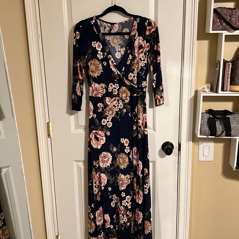 Slinky floral maxi dress